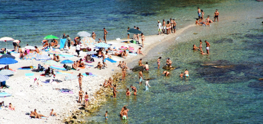 Vista della spiaggia