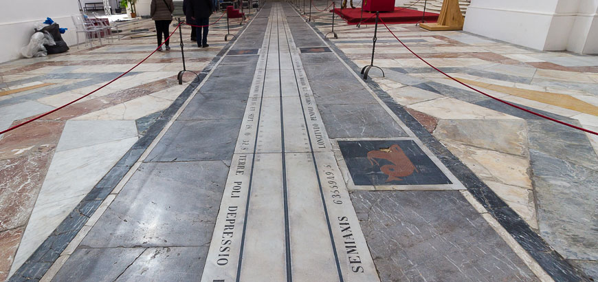 Dettaglio della meridiana