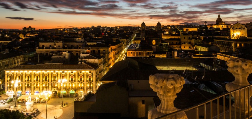La vista dalla terrazza