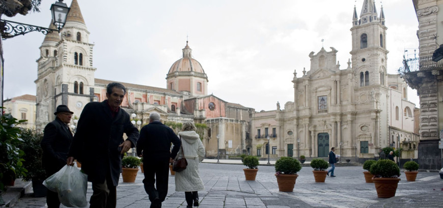 Veduta della piazza della Cattedrale di Acireale