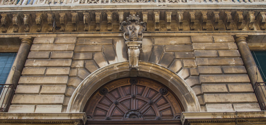 The main entrance of Nicolosi palace