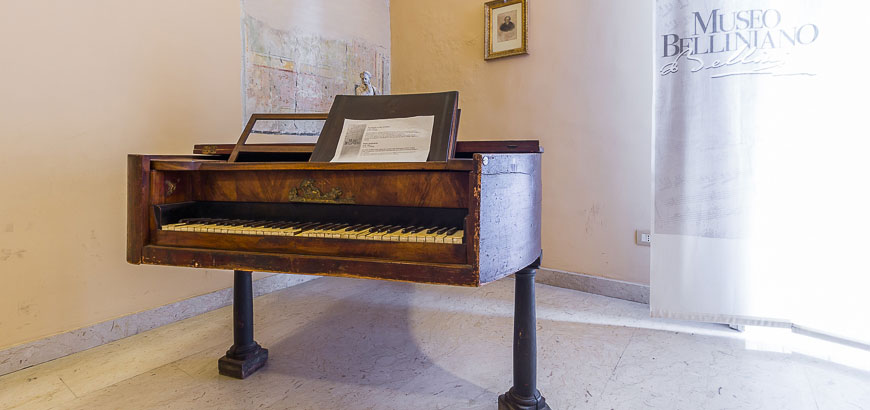 Dettaglio del pianoforte suonato dal compositore