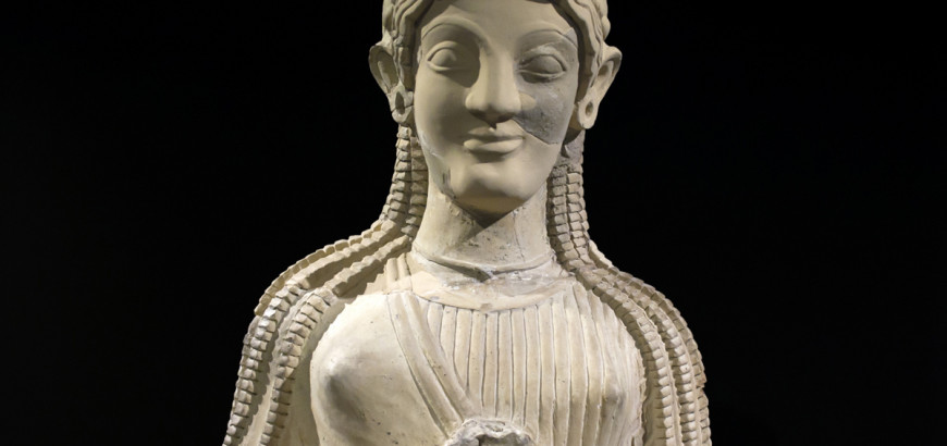 Particolare statua esposta al museo archeologico