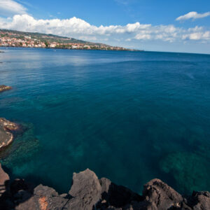 Overlooking the sea