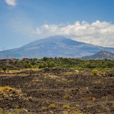 Veduta del campo lavico