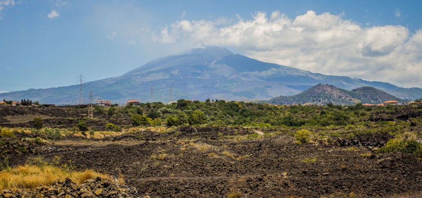 Veduta del campo lavico