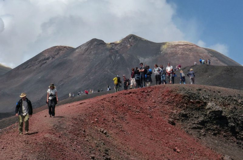 Excursion to summit crater