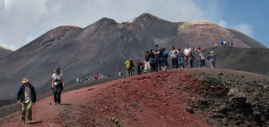 Excursion to summit crater