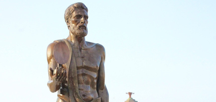 Dettaglio della statua