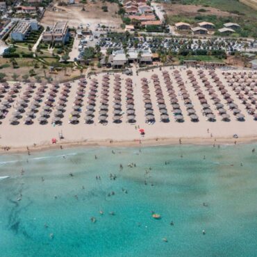 Vista aerea della spiaggia di San Lorenzo