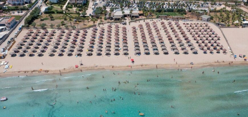 Vista aerea della spiaggia di San Lorenzo